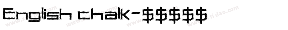 English chalk字体转换